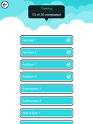 Training Menu Screen